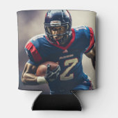 Gepersonaliseerde Football Player Foto High School Blikjeskoeler (Achterkant)