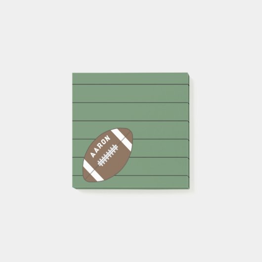 Gepersonaliseerde Football Post It Notes Gift (Voorkant)