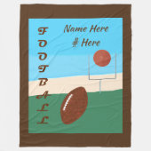 Gepersonaliseerde Football Scene Naam Nummer Deken (Voorkant)