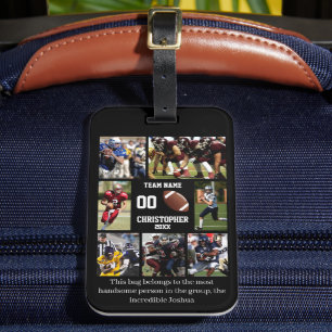 Gepersonaliseerde Football Sport Bagagelabel