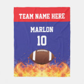Gepersonaliseerde Football Sport Modern Fleece Deken (Voorkant)