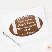 Gepersonaliseerde Football Stickers 1 - 5 regels t (Envelop)