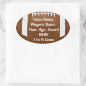 Gepersonaliseerde Football Stickers 1 - 5 regels t (Tas)