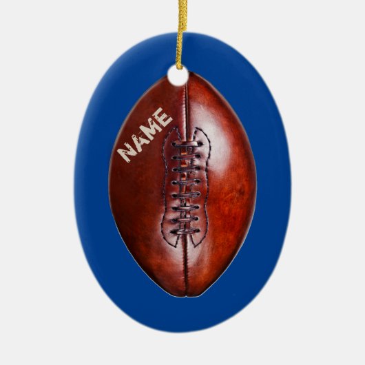 Gepersonaliseerde Football Team Gift Ideeën, ORNAM Keramisch Ornament (Voorkant)