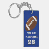 Gepersonaliseerde Football Team Giften met 4 Tekst Sleutelhanger (Voorkant Links)