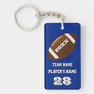 Gepersonaliseerde Football Team Giften met 4 Tekst Sleutelhanger