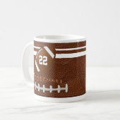 Gepersonaliseerde Football Team Mokken NAAM en NUM (Voorkant links)