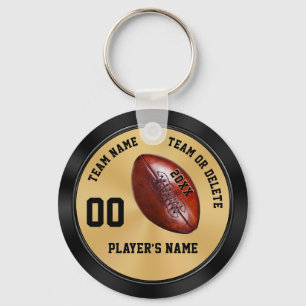 Gepersonaliseerde Football teamcadeaus, zwart en g Sleutelhanger