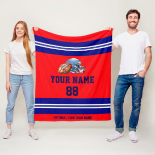 Gepersonaliseerde Football teamspelers Fleece Deken