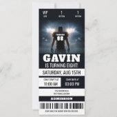 Gepersonaliseerde Football Ticket Verjaardagsfeest Kaart (Voorkant)