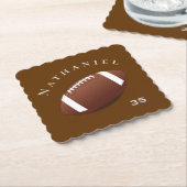 Gepersonaliseerde Football van de Foto en van de T Kartonnen Onderzetters (Gebogen)