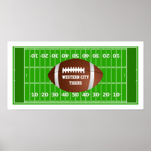 Gepersonaliseerde Football veld team aangepaste na Poster