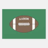 Gepersonaliseerde Football Wrapping Papier Set Inpakpapier Vel (Voorkant)