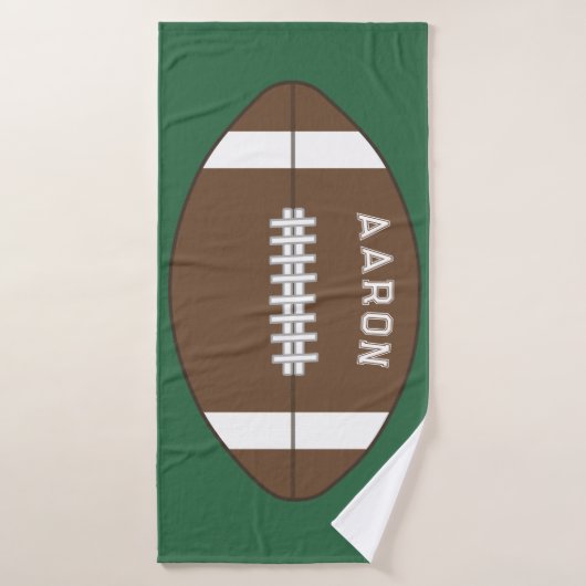 Gepersonaliseerde Footballs badhanddoek (Badhanddoek)