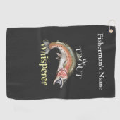Gepersonaliseerde forel fluisteraar donker Gevist  Golfhanddoek (Horizontaal)