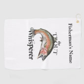 Gepersonaliseerde forel fluisterlicht Gevist handd Golfhanddoek (Horizontaal)