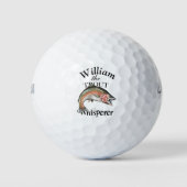 Gepersonaliseerde forel fluistervisser golfballen (Voorkant)