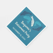 Gepersonaliseerde forel Vissende pensioenpartij Servet (Hoek)