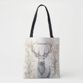 Gepersonaliseerde Forest Stag Canvas tas Natuur-ge (Voorkant)