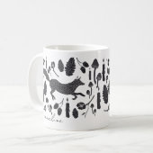 Gepersonaliseerde Forest Woodland Fox Animal Koffiemok (Voorkant links)
