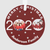 Gepersonaliseerde foto 2020 met kerstboom ornament (achterkant)