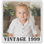 Gepersonaliseerde foto 20e 30e 40e 50e 60 verjaard sticker (Voorkant)