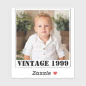Gepersonaliseerde foto 20e 30e 40e 50e 60 verjaard sticker (Vel)