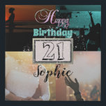 Gepersonaliseerde foto 21st Birthday Collage Canva Imitatie Canvas Print<br><div class="desc">De gepersonaliseerde sjabloon van het de verjaardagscanvas van de fotocollage voor 21st of om het even welke speciale verjaardag. Aangepaste verjaardagsccanvas collage.</div>