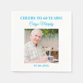 Gepersonaliseerde foto 30e 40e 50e 60e 70 verjaard servet (Voorkant)