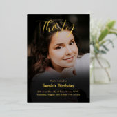 Gepersonaliseerde foto 30e verjaardag uitnodiging (Staand Voorkant)