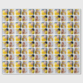 Gepersonaliseerde foto 4 Fotocollage Cadeaupapier (Vlak)