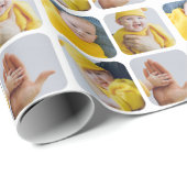 Gepersonaliseerde foto 4 Fotocollage Cadeaupapier (Rol Hoek)