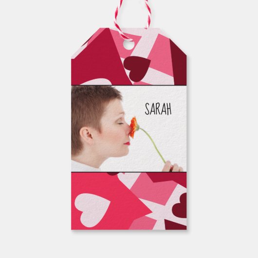 Gepersonaliseerde foto "50 en Fabulous" Gift Label Cadeaulabel (Achterkant)