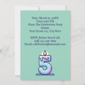 Gepersonaliseerde foto 5e verjaardag kaart (Achterkant)