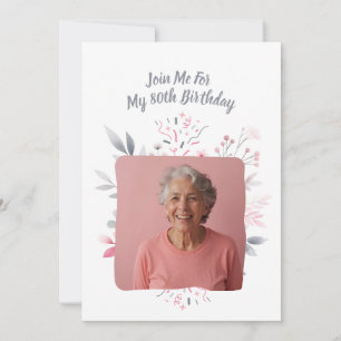 Gepersonaliseerde foto 80 jaar Custom 80th Birthda Kaart