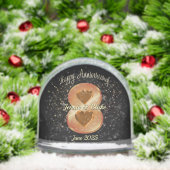 Gepersonaliseerde foto 8e Jubileum Gift Sneeuwbol (Kerstmis)