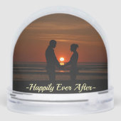 Gepersonaliseerde foto 8e Jubileum Gift Sneeuwbol (Achterkant)