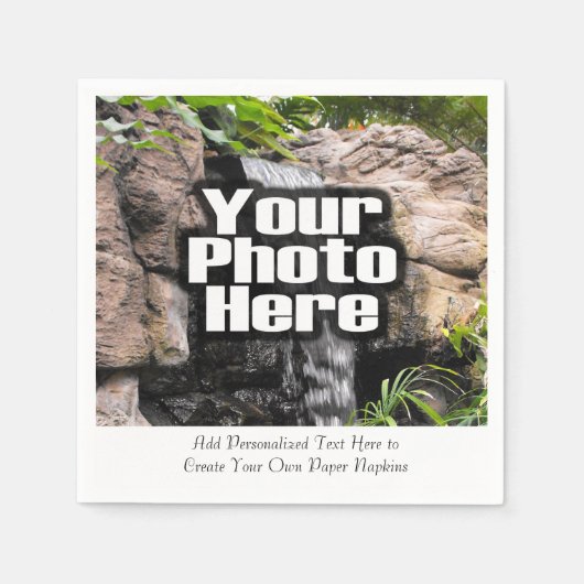 Gepersonaliseerde foto Aangepaste digitale Afbeeld Servetten (Voorkant)