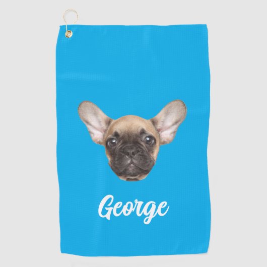 Gepersonaliseerde Foto Aangepaste Huisdier Hond Ka Golfhanddoek (Voorkant)