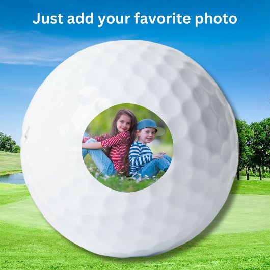 Gepersonaliseerde foto aangepaste huisdier of fami golfballen