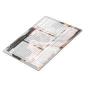 Gepersonaliseerde Foto & Aangepaste Tekst Dagelijk Notitieblok (Schuin)