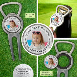 Gepersonaliseerde foto aangepaste tekst flesopener divot tool<br><div class="desc">Creëer eenvoudig een unieke, gepersonaliseerde flesopener met Magnetic Golf Divot Tool met uw foto, logo of afbeelding en aangepaste tekst in uw kleurkeuze voor de golfliefhebber die u kent. ASSISTENTIE: Voor hulp bij het aanpassen of personaliseren van het ontwerp, het veranderen van de kleur, het vergroten of verkleinen van het...</div>