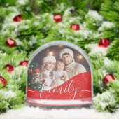 Gepersonaliseerde foto & aangepaste tekst sneeuwbol (Kerstmis)