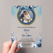 Gepersonaliseerde foto acryl bruiloft uitnodiginge uitnodigingen (Insitu (Draagbaar))