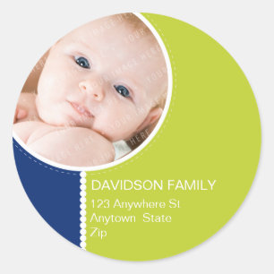 GEPERSONALISEERDE FOTO ADRESETIKETTEN :: Goodcheer Ronde Sticker