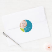 GEPERSONALISEERDE FOTO ADRESETIKETTEN :: Goodcheer Ronde Sticker (Envelop)