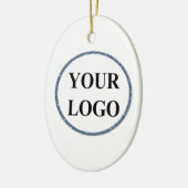 Gepersonaliseerde foto Afbeelding Familie Kerstmis Keramisch Ornament (Links)