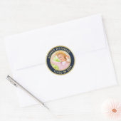 Gepersonaliseerde foto afgestudeerd 2024 ronde sticker (Envelop)