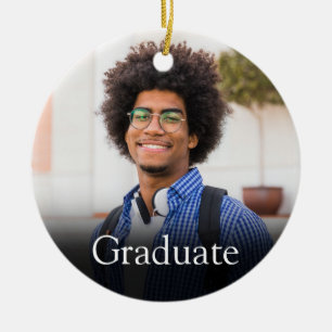 Gepersonaliseerde foto afstudeerdefinitie keramisch ornament