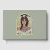 Gepersonaliseerde Foto Afstuderen Afstudeerder Par Gastenboek (Voorkant)